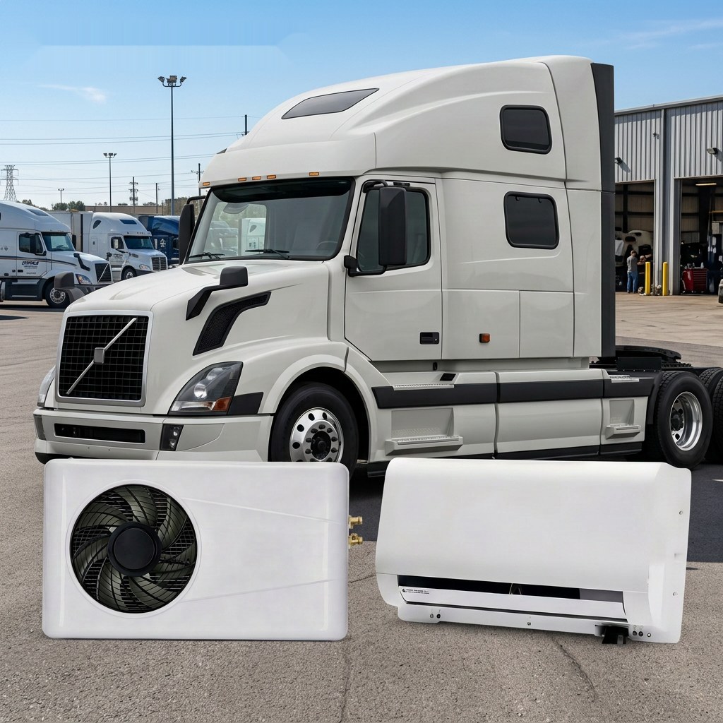 12V Split Truck Air Conditioner — Dual Rotary Compressor, Parallel Flow Condenser