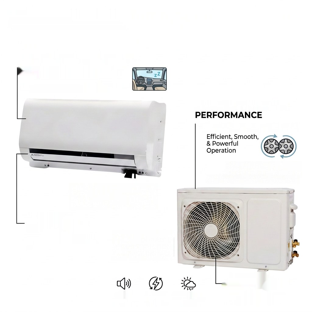 2200W Motor Carrier Rooftop Climate Control 12V Air Conditioner 24V Robust Construction Su