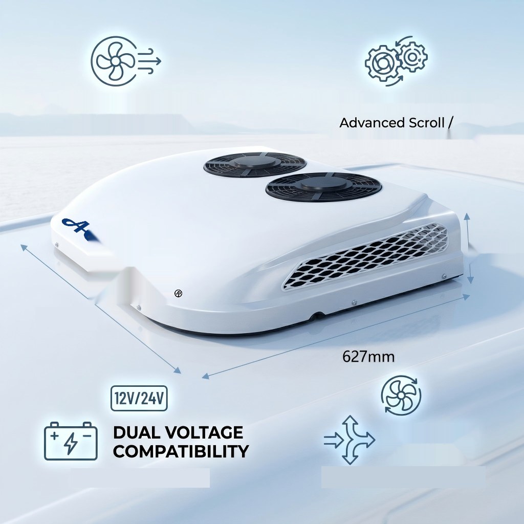 Anchor 12V 24V Heating Cooling Parking Air Conditioner Rooftop Sleeper Cab Climate Control