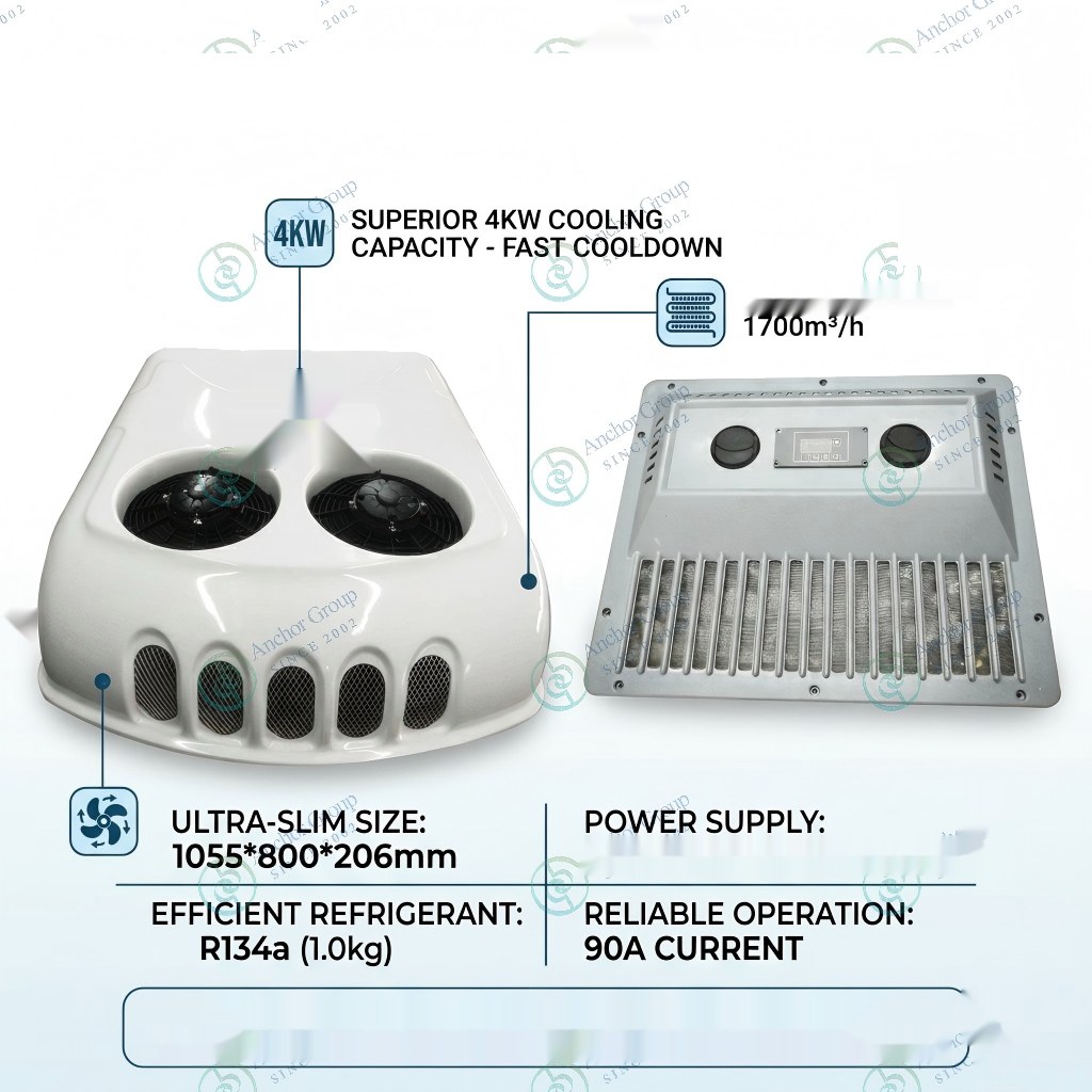 8-10m² 4500BTU Single Cooling Mobile Outdoor Air Conditioner 110V 220V 12V 24V Portable Te