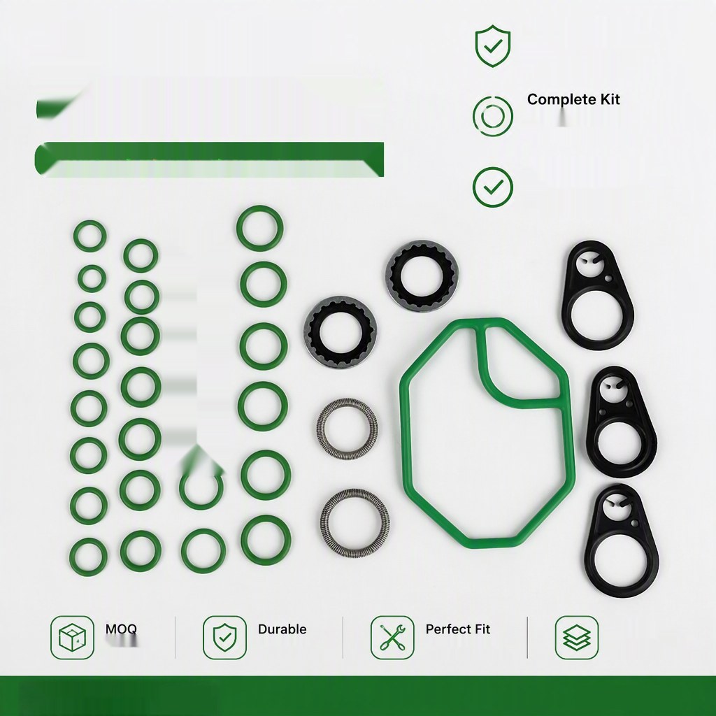 Green Color 265pcs NBR O-Ring Seal Set Rubber Assortment Kit AC.135.252 Variety Size Auto