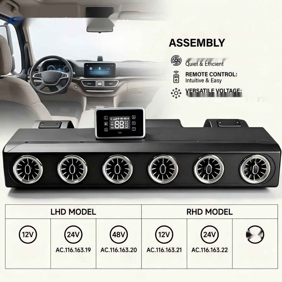 AC.116 New 12V/24V Universal RV Car AC Evaporator Unit Air Conditioning Cooling Coil Assem