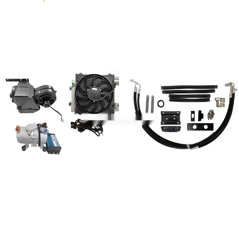 Complete Heavy-Duty Universal Under-Dash AC System 2800W 12V 24V Belt Type Compressor BEU-